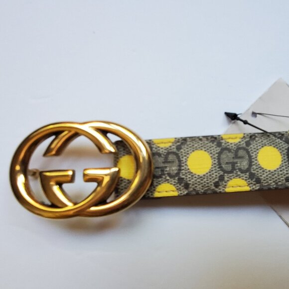NWT Gucci interlocking GG polka-dots GG print belt - size 80-32 - Picture 6 of 10